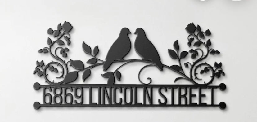 Address sign custom