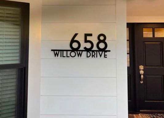 Address metal sign